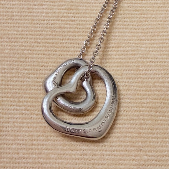 Tiffany & Company double heart silver Necklace (925) - Picture 3 of 6